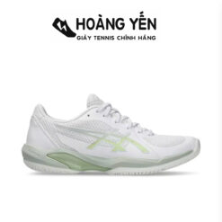 Giày Tennis Pickleball Asics Nữ SOLUTION SWIFT FF2 Chính Hãng 2025 | Trắng Xanh