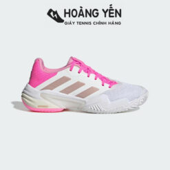 Giày Tennis Pickleball Nữ Adidas BARRICADE 13 Chính Hãng 2025 |Trắng Hồng